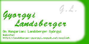 gyorgyi landsberger business card